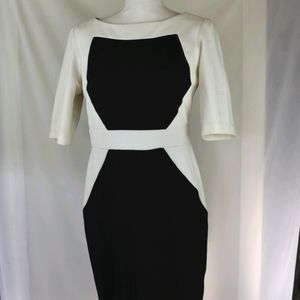 Black and White Mod Midi Dress